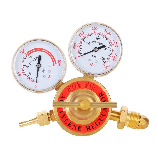 American Type Oxygen/ Acetylene Gas Regulator Medium Duty with Brass Cover - Image 3